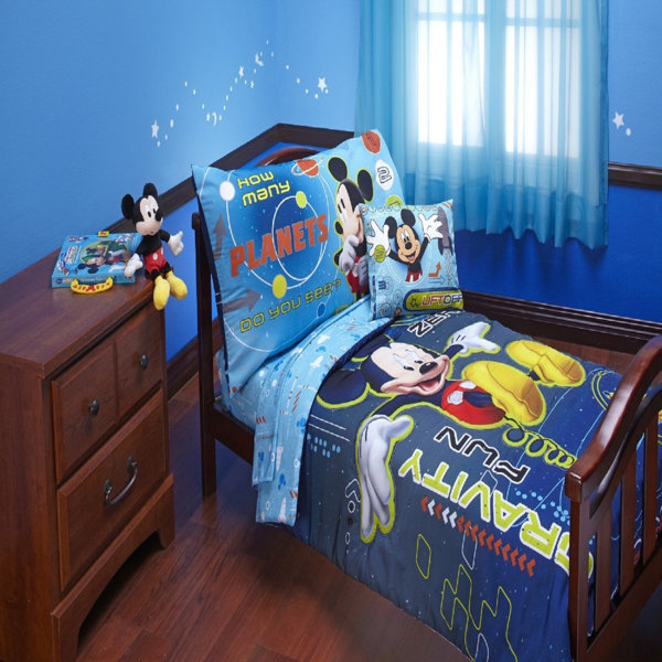 Disney Mickey Mouse Space Adventures 4 Piece Toddler Bedding Set & Reviews Wayfair